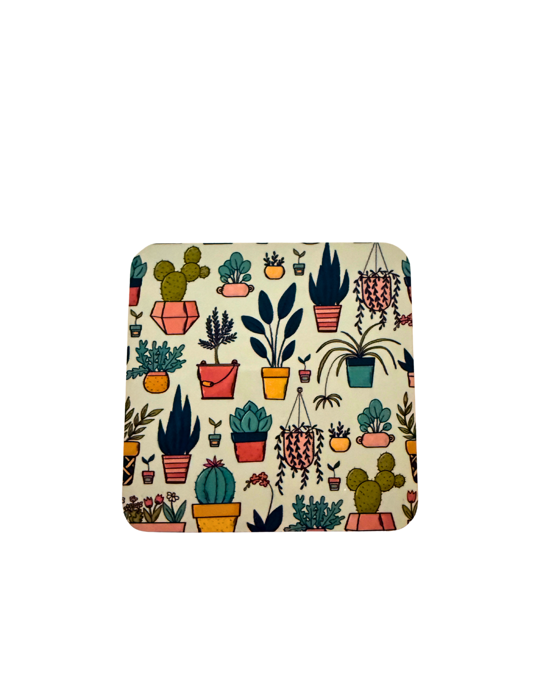 Succulent Coaster Set – 4-Piece Plant Lover Drink Coasters