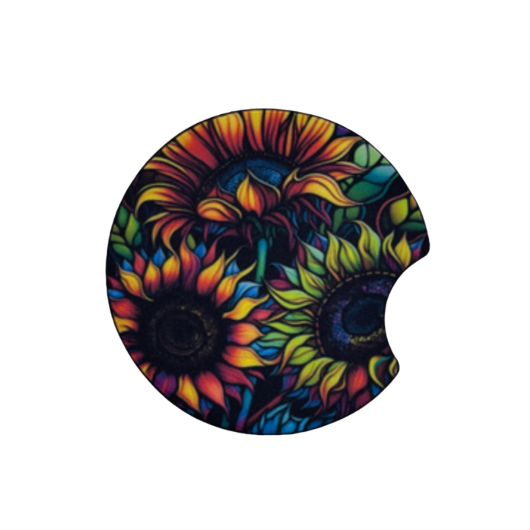 Sunflowers Car Coaster Set of 2