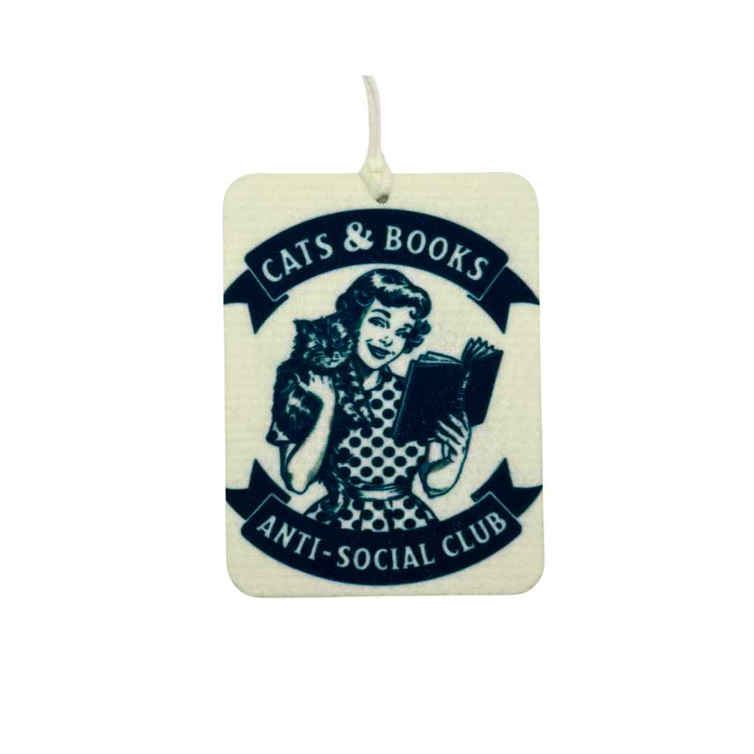 ๐ฟ Cats & Books Anti-Social Club Car Freshie | Your choice of scent