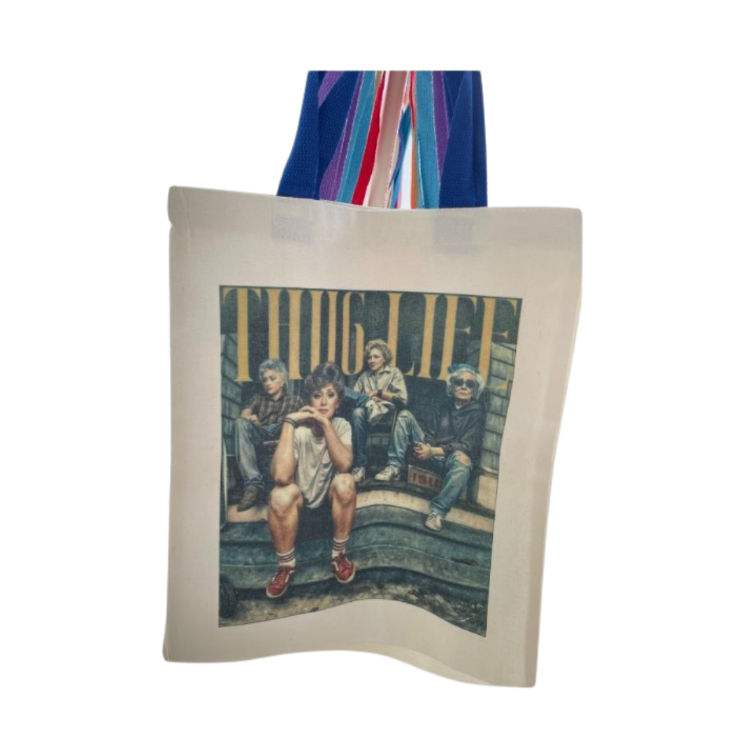 Golden Girls Canvas Tote Bag - 14x13 Inches | Thug Life Design