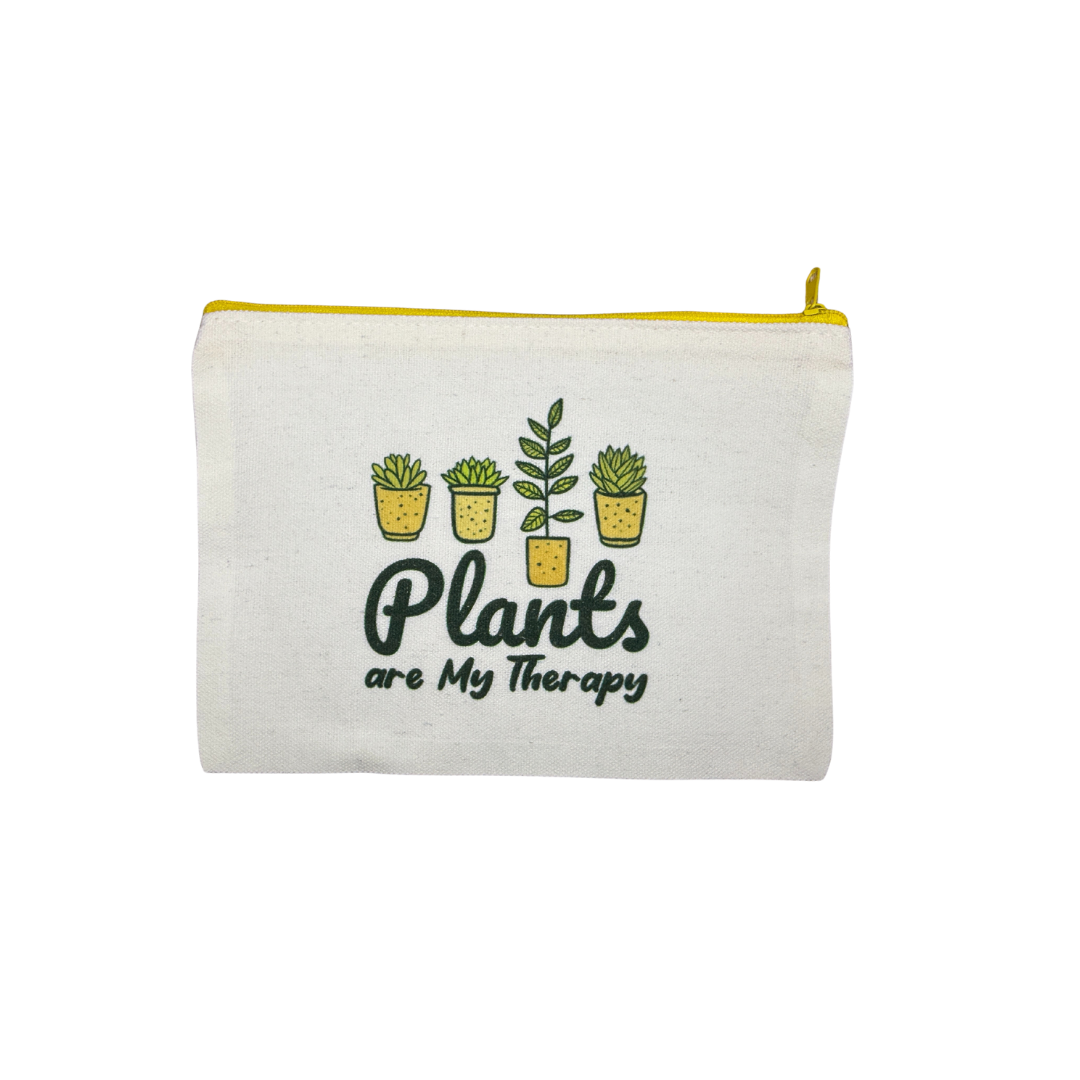 Plants Are My Therapy Mini Canvas Bag – 8x6 Inches| Plant Lover