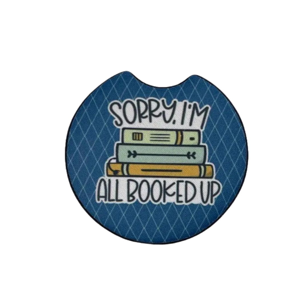 All Booked Up Car Coaster Set of 2
