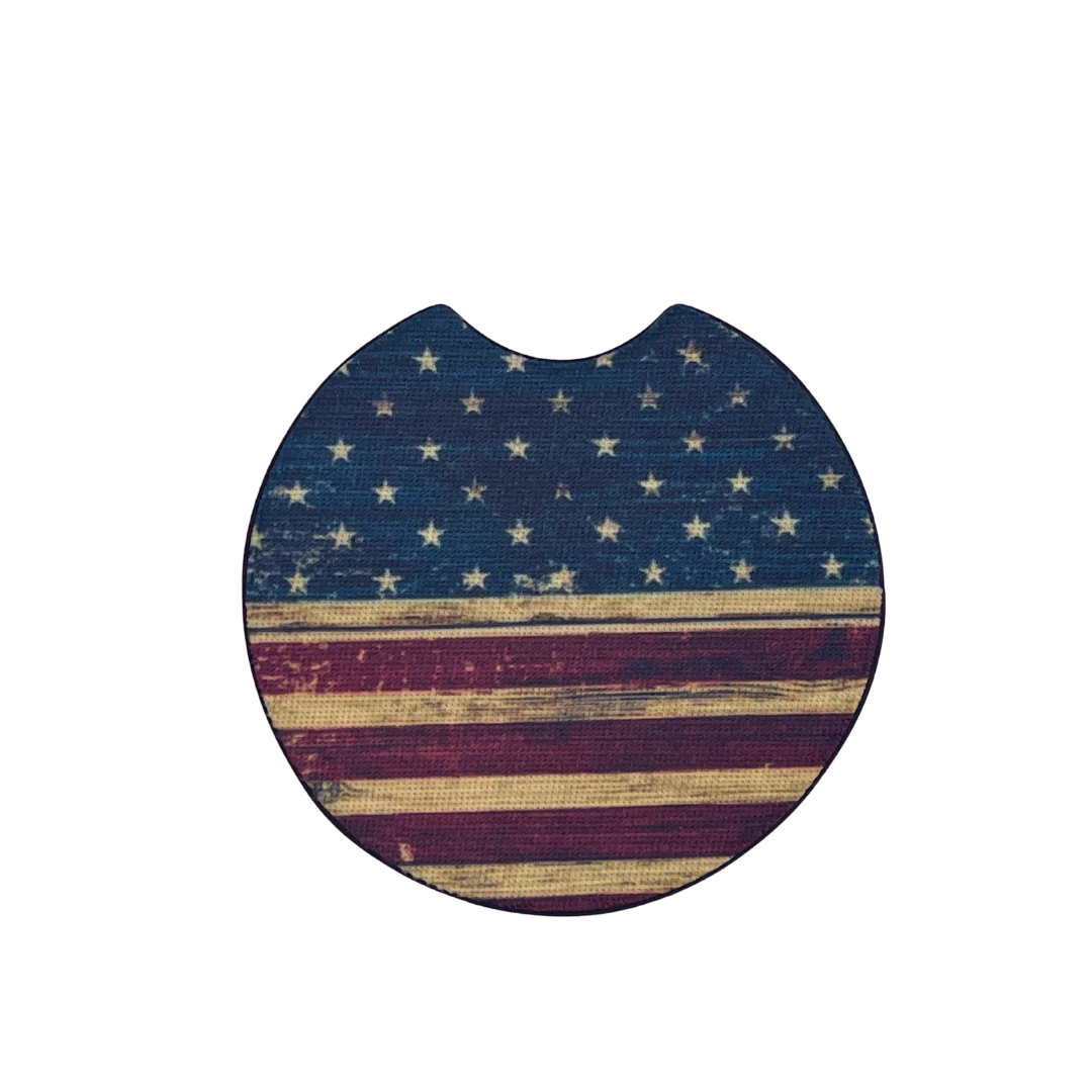 Vintage Flag | Car Coasters Set of 2