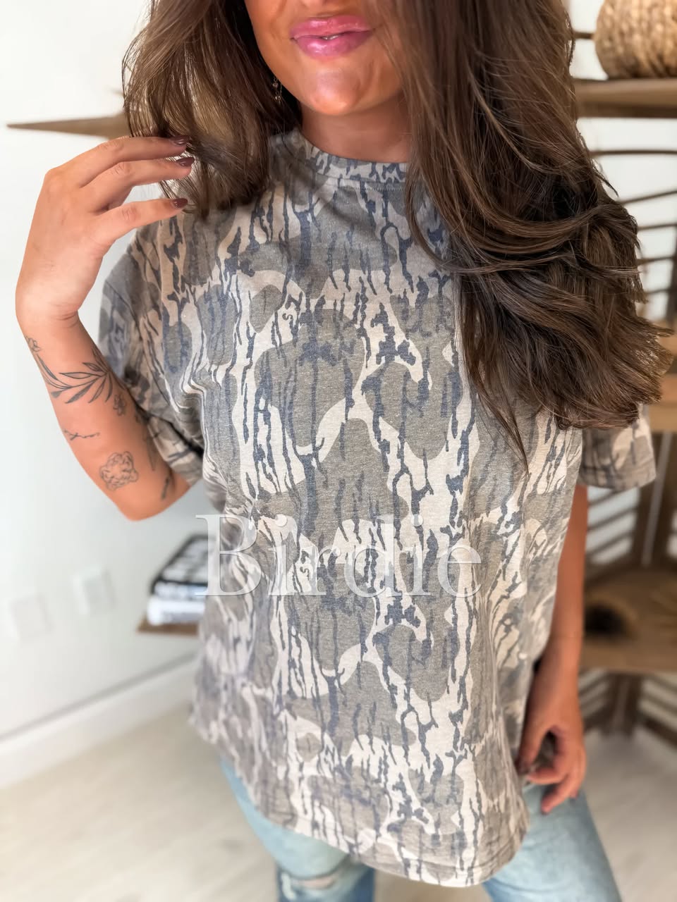 BIRDIE Oversized Bottomland Camo T-Shirt | Relaxed Fit Graphic Tee