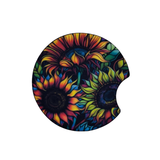 Sunflowers Car Coaster Set of 2