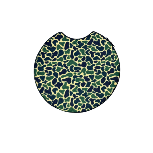 Retro Camo Car Coaster | Vintage Camo Neoprene Cup Holder Insert | Set of 2
