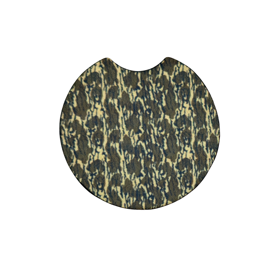 Bottomlands Camo Car Coaster | Classic Camo Neoprene Cup Holder Insert | Set of 2