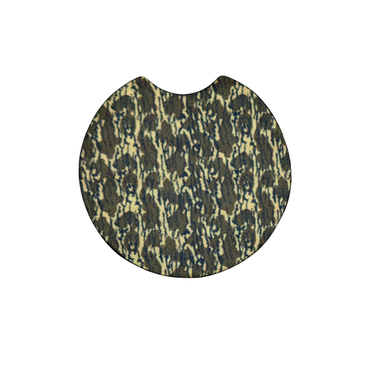 Bottomlands Camo Car Coaster | Classic Camo Neoprene Cup Holder Insert | Set of 2
