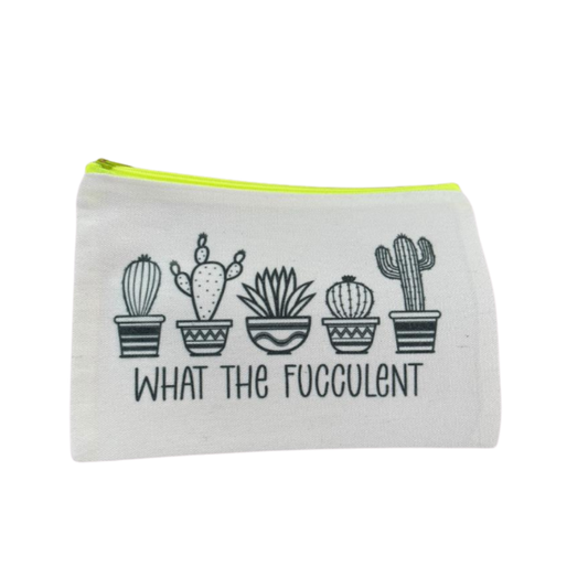 What the Fucculent Mini Canvas Bag - 8x6 Inches | Succulent Lover's Essential