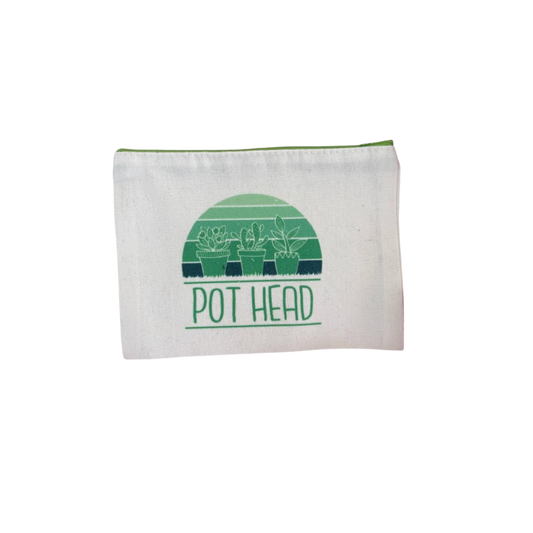 Pot Head Mini Canvas Bag - 8x6 Inches | Plant Lover's Essential