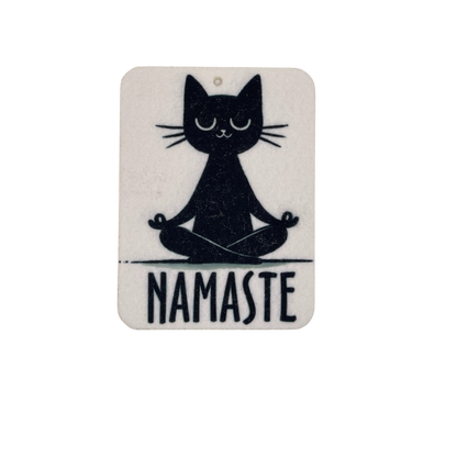Black Cat "Namaste" Car Freshie | Your choice of scent