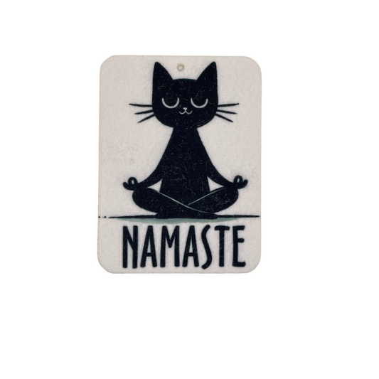 Black Cat "Namaste" Car Freshie | Your choice of scent