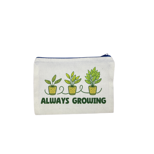 Always Growing Mini Canvas Bag – 8x6 Inches | Plant Lover