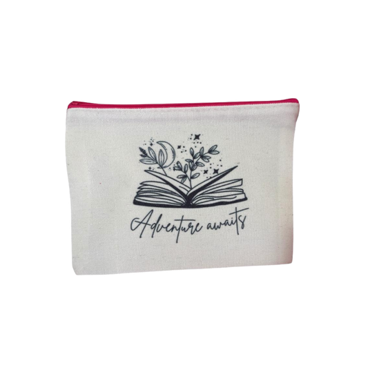 Adventure Awaits Mini Canvas Bag - 8x6 Inches | Book Lover's Essential