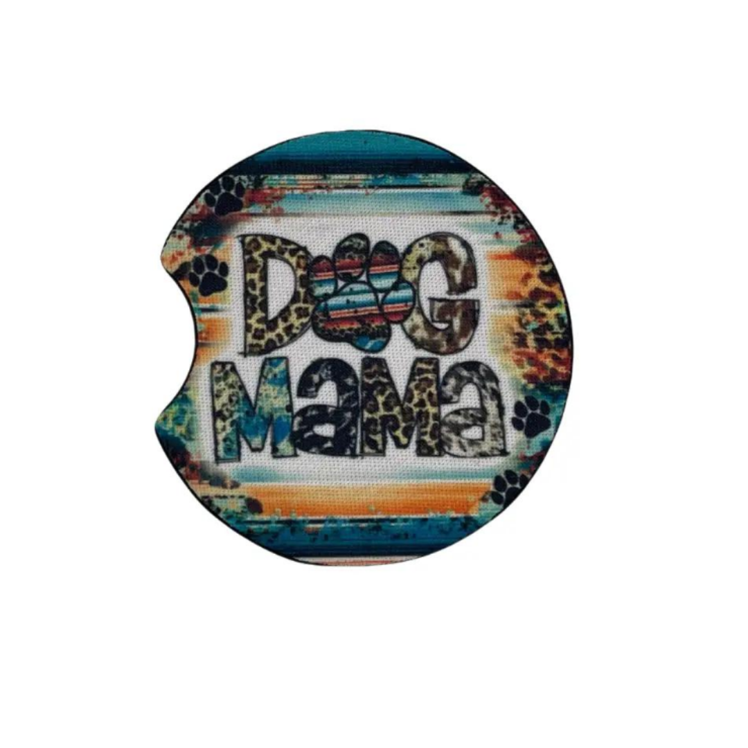 Show Your Love: 'Dog Mama' Car Coasters for Pet Parents
