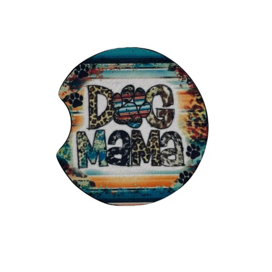 Show Your Love: 'Dog Mama' Car Coasters for Pet Parents