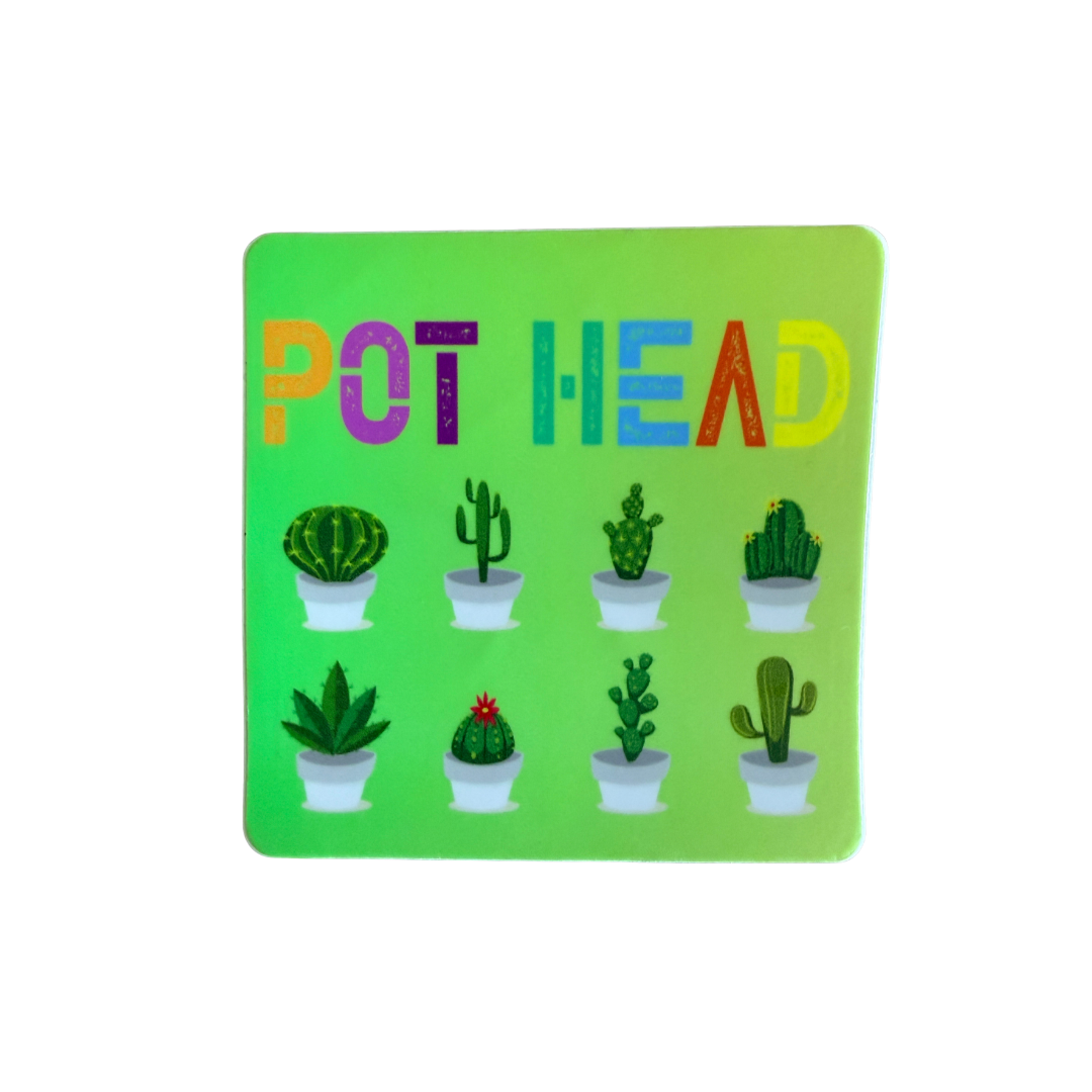 Pot Head Cactus Sticker