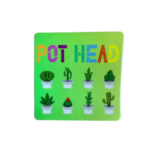 Pot Head Cactus Sticker