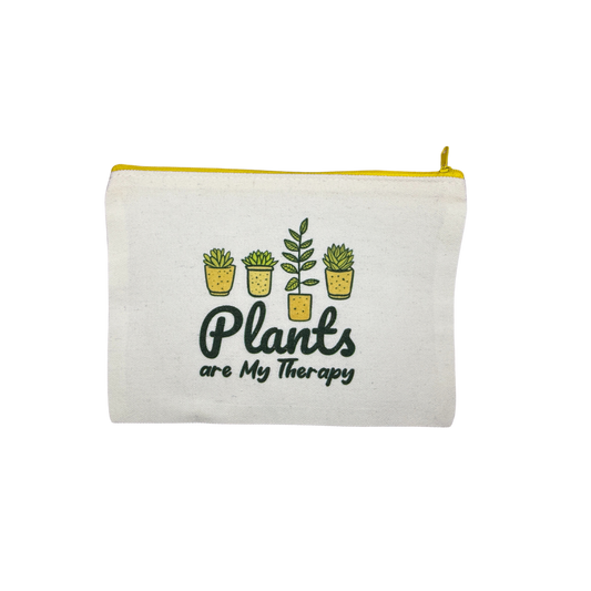 Plants Are My Therapy Mini Canvas Bag – 8x6 Inches| Plant Lover