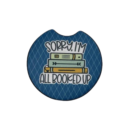 All Booked Up Car Coaster Set of 2