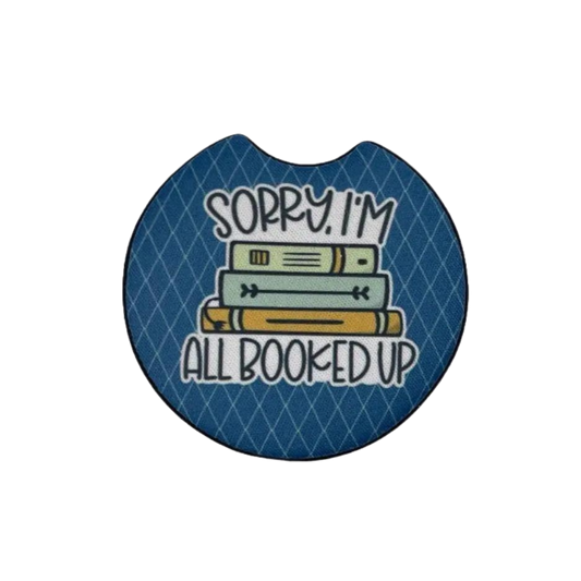 All Booked Up Car Coaster Set of 2