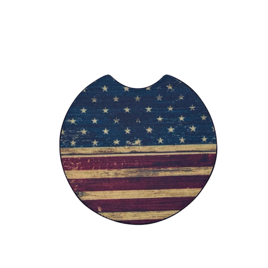 Vintage Flag | Car Coasters Set of 2